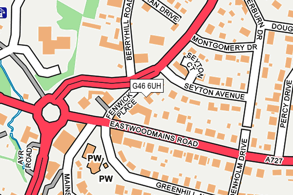 G46 6UH map - OS OpenMap – Local (Ordnance Survey)