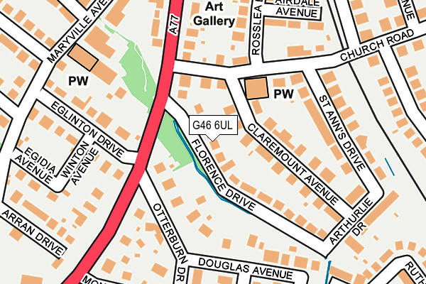 G46 6UL map - OS OpenMap – Local (Ordnance Survey)