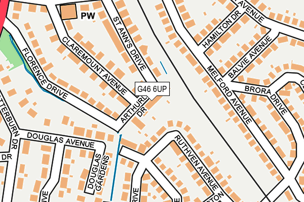 G46 6UP map - OS OpenMap – Local (Ordnance Survey)