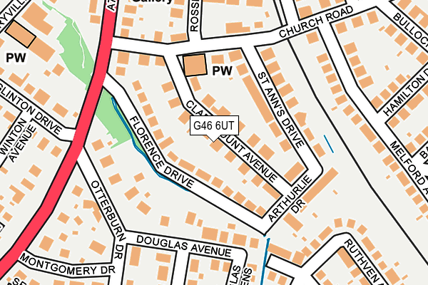 G46 6UT map - OS OpenMap – Local (Ordnance Survey)
