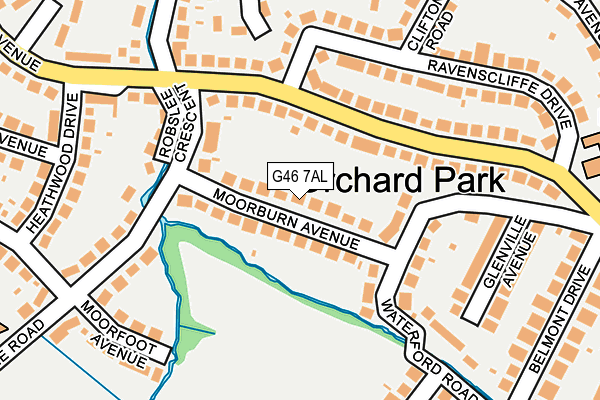 G46 7AL map - OS OpenMap – Local (Ordnance Survey)