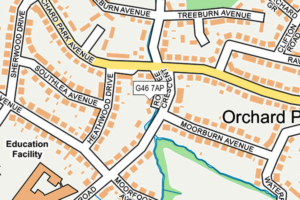 G46 7AP map - OS OpenMap – Local (Ordnance Survey)