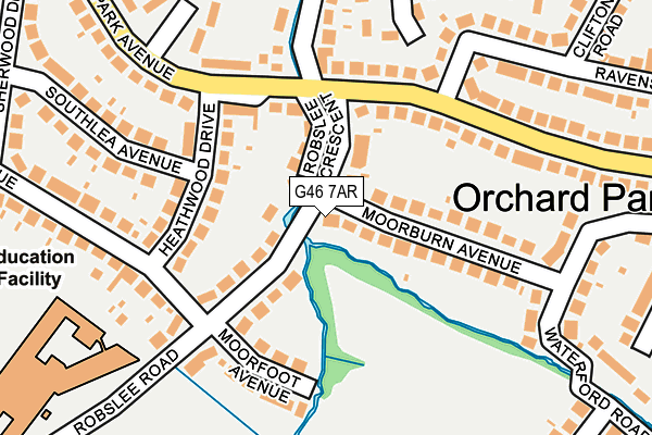 G46 7AR map - OS OpenMap – Local (Ordnance Survey)