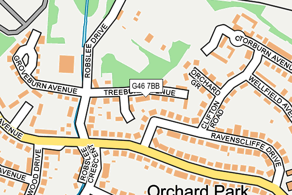 G46 7BB map - OS OpenMap – Local (Ordnance Survey)