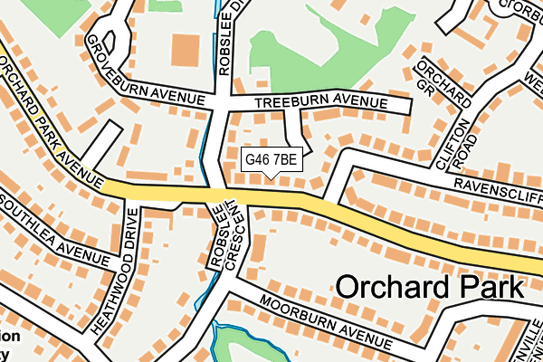 G46 7BE map - OS OpenMap – Local (Ordnance Survey)