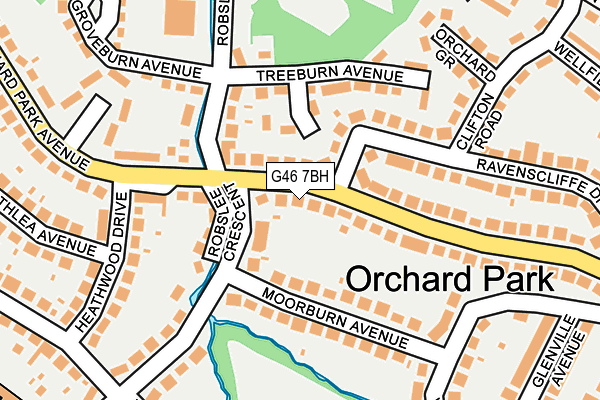 G46 7BH map - OS OpenMap – Local (Ordnance Survey)
