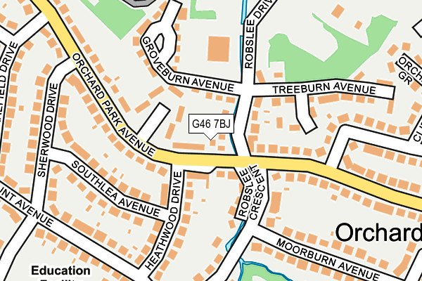 G46 7BJ map - OS OpenMap – Local (Ordnance Survey)