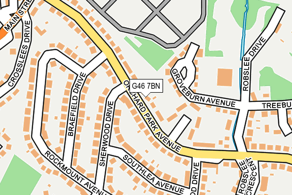 G46 7BN map - OS OpenMap – Local (Ordnance Survey)