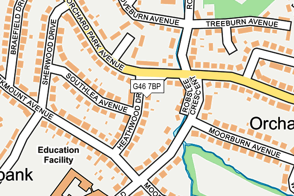 G46 7BP map - OS OpenMap – Local (Ordnance Survey)