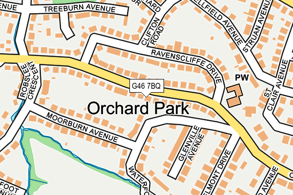 G46 7BQ map - OS OpenMap – Local (Ordnance Survey)