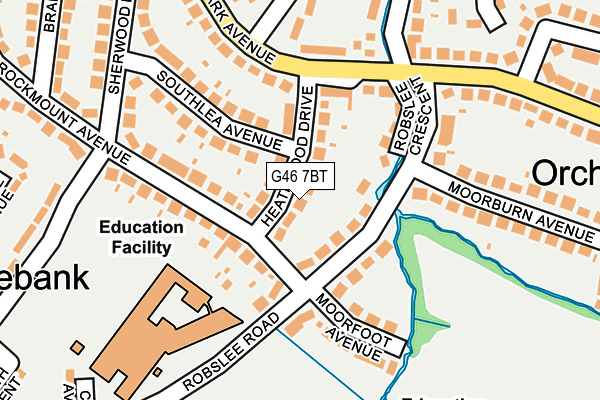 G46 7BT map - OS OpenMap – Local (Ordnance Survey)