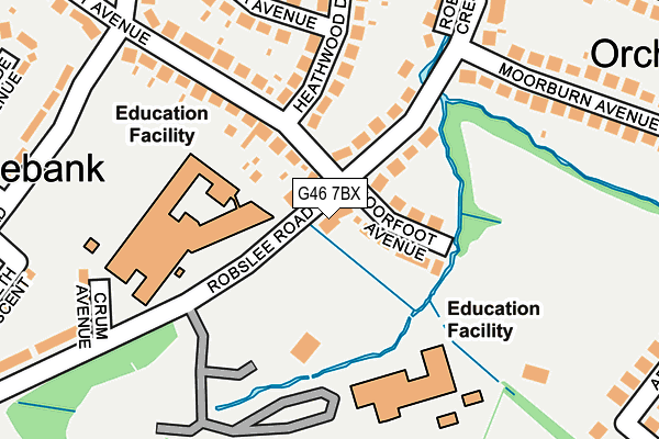 G46 7BX map - OS OpenMap – Local (Ordnance Survey)