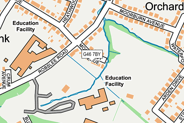 G46 7BY map - OS OpenMap – Local (Ordnance Survey)