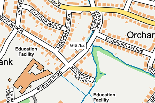 G46 7BZ map - OS OpenMap – Local (Ordnance Survey)