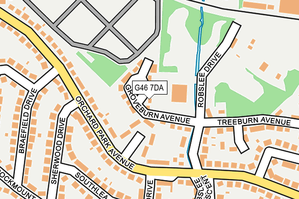 G46 7DA map - OS OpenMap – Local (Ordnance Survey)