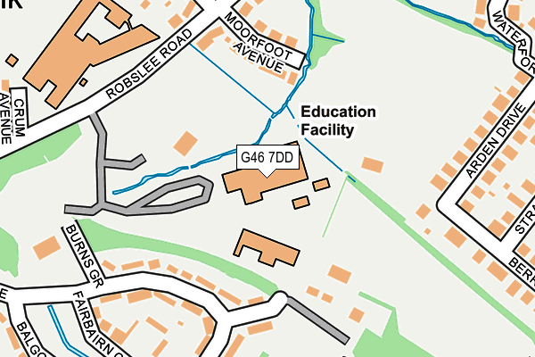 G46 7DD map - OS OpenMap – Local (Ordnance Survey)
