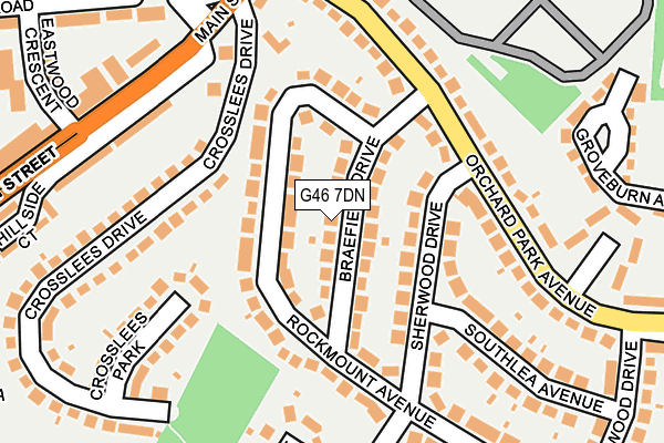 G46 7DN map - OS OpenMap – Local (Ordnance Survey)
