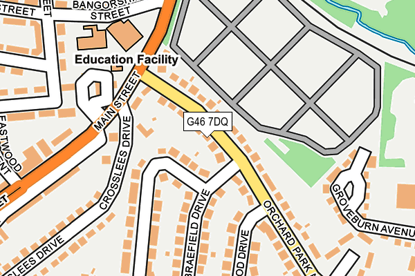 G46 7DQ map - OS OpenMap – Local (Ordnance Survey)