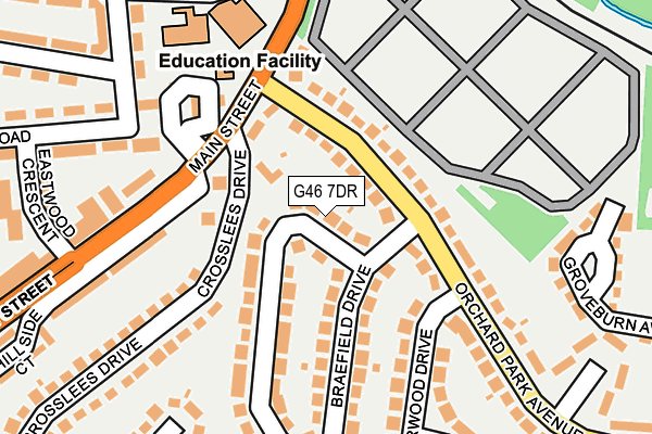 G46 7DR map - OS OpenMap – Local (Ordnance Survey)