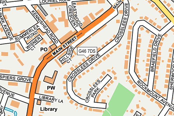 G46 7DS map - OS OpenMap – Local (Ordnance Survey)