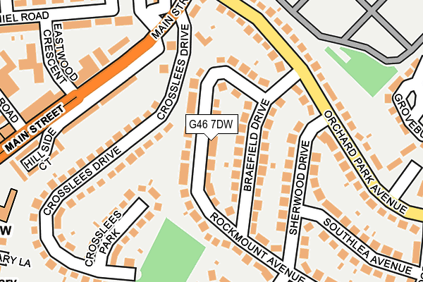 G46 7DW map - OS OpenMap – Local (Ordnance Survey)