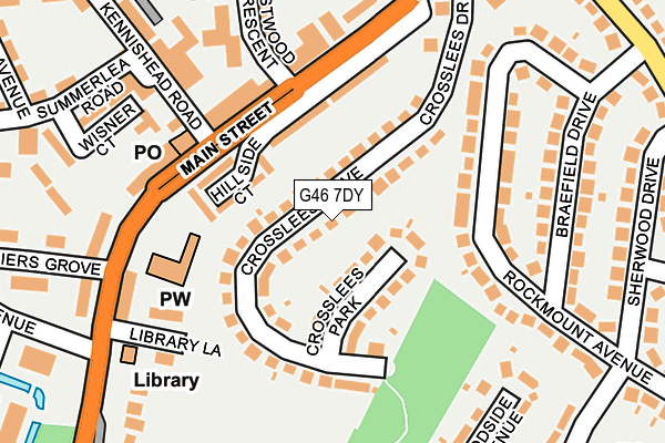 G46 7DY map - OS OpenMap – Local (Ordnance Survey)