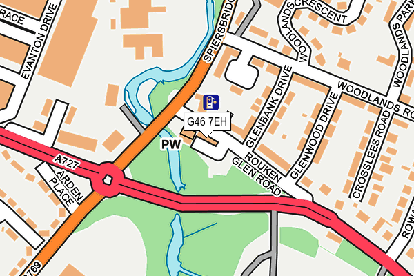 G46 7EH map - OS OpenMap – Local (Ordnance Survey)