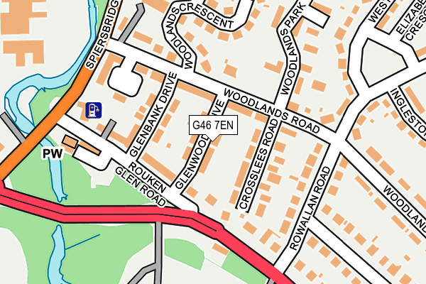 G46 7EN map - OS OpenMap – Local (Ordnance Survey)