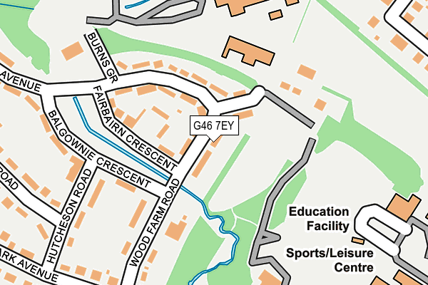 G46 7EY map - OS OpenMap – Local (Ordnance Survey)