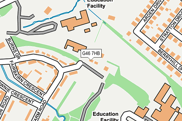 G46 7HB map - OS OpenMap – Local (Ordnance Survey)