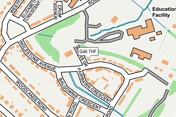 G46 7HF map - OS OpenMap – Local (Ordnance Survey)