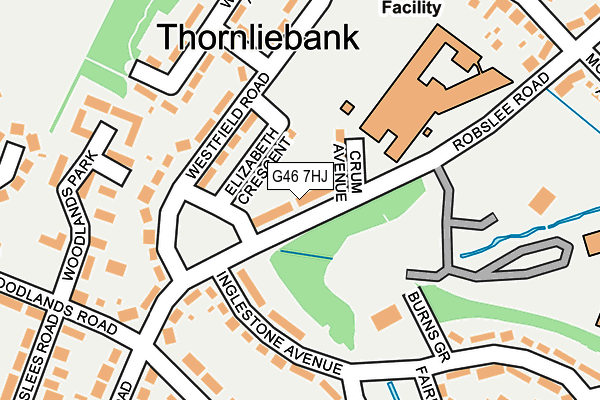 G46 7HJ map - OS OpenMap – Local (Ordnance Survey)