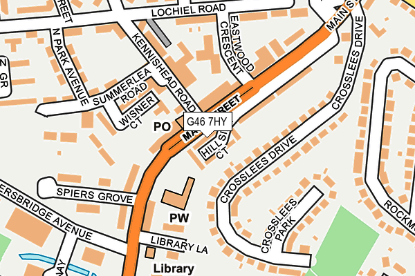 G46 7HY map - OS OpenMap – Local (Ordnance Survey)
