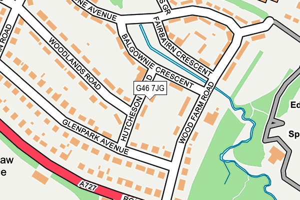 G46 7JG map - OS OpenMap – Local (Ordnance Survey)