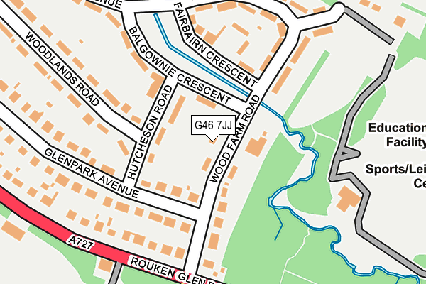 G46 7JJ map - OS OpenMap – Local (Ordnance Survey)