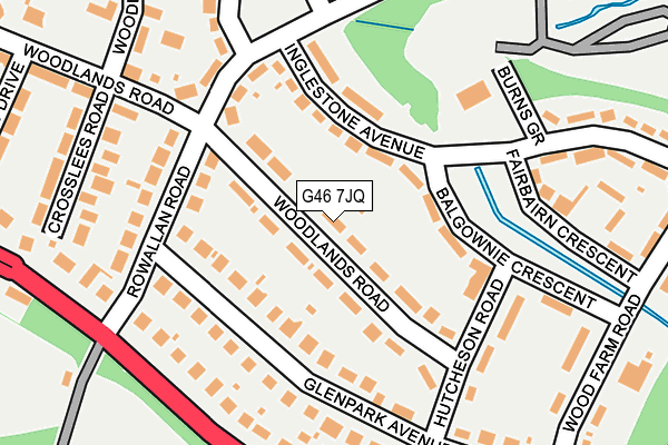 G46 7JQ map - OS OpenMap – Local (Ordnance Survey)