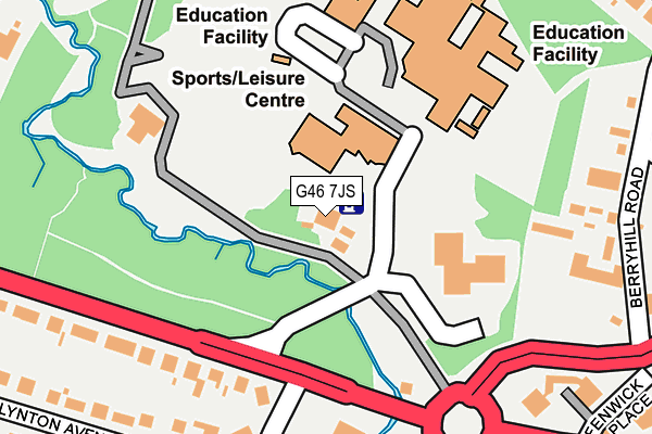 G46 7JS map - OS OpenMap – Local (Ordnance Survey)