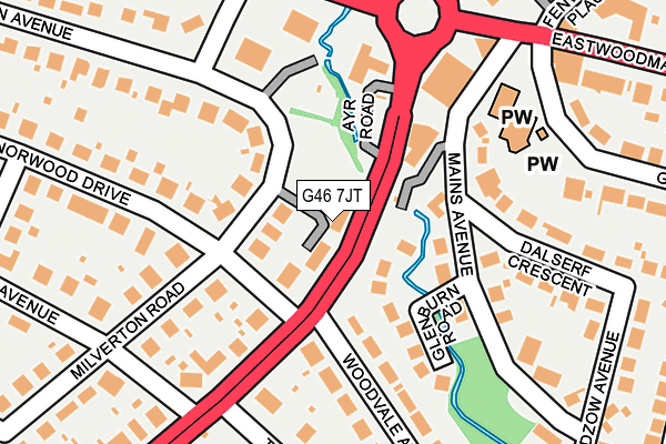 G46 7JT map - OS OpenMap – Local (Ordnance Survey)