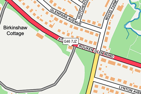 G46 7JZ map - OS OpenMap – Local (Ordnance Survey)