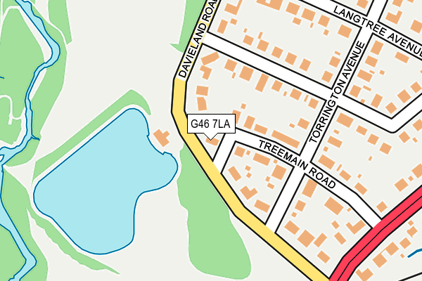 G46 7LA map - OS OpenMap – Local (Ordnance Survey)