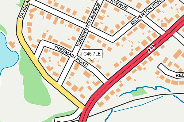 G46 7LE map - OS OpenMap – Local (Ordnance Survey)