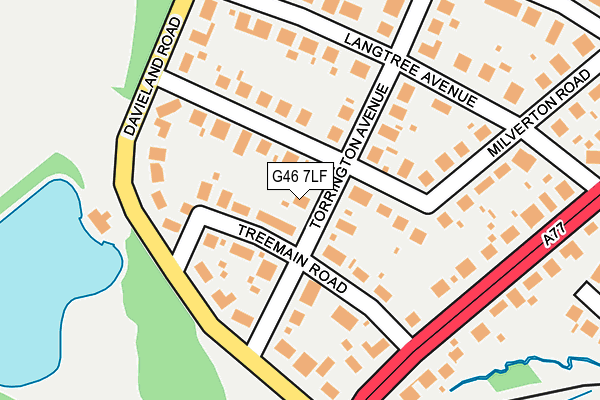 G46 7LF map - OS OpenMap – Local (Ordnance Survey)
