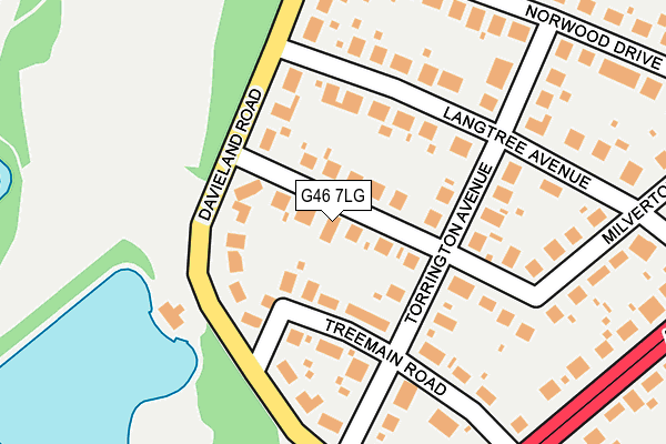 G46 7LG map - OS OpenMap – Local (Ordnance Survey)
