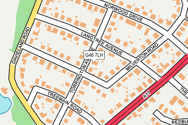 G46 7LH map - OS OpenMap – Local (Ordnance Survey)