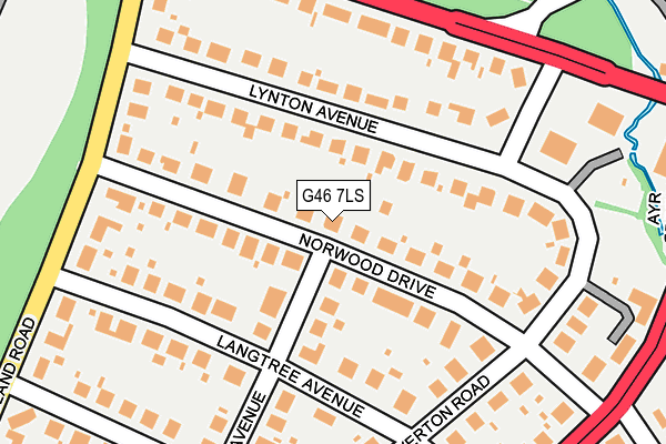 G46 7LS map - OS OpenMap – Local (Ordnance Survey)