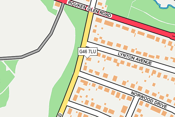 G46 7LU map - OS OpenMap – Local (Ordnance Survey)