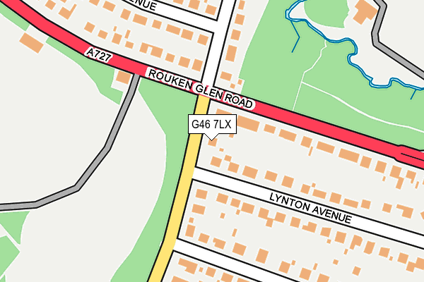G46 7LX map - OS OpenMap – Local (Ordnance Survey)