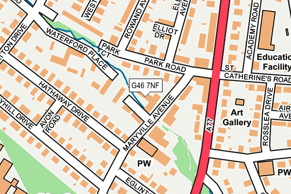 G46 7NF map - OS OpenMap – Local (Ordnance Survey)