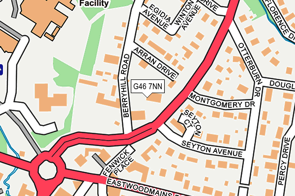 G46 7NN map - OS OpenMap – Local (Ordnance Survey)