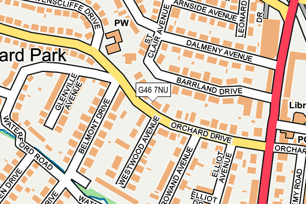 G46 7NU map - OS OpenMap – Local (Ordnance Survey)